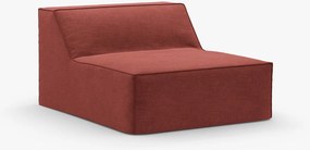 Modulo centrale Jodie con schienale e copertura in tessuto Lins – L80 cm