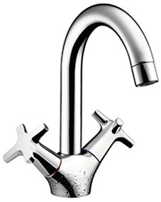 Rubinetto per lavabo getto laminare cristallino My Sport cromato lucido HANSGROHE H 22 cm