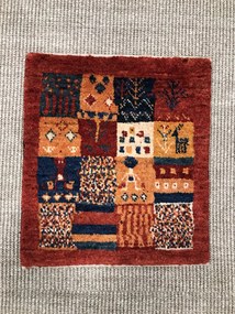 Gabbeh Tappeto 40x40 (Iran) Annodato A Mano