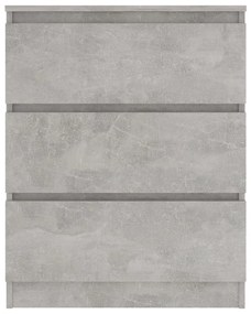 Credenza grigio cemento 60x35x76 cm in legno multistrato