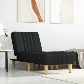 Chaise Longue İn Tessuto Nero /