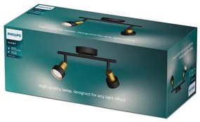 Philips - Faretto CONDUIT 2xGU10/5W/230V nero/ottone