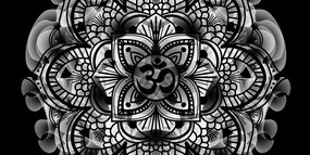 Quadro su tela – Mandala della salute in bianco e nero