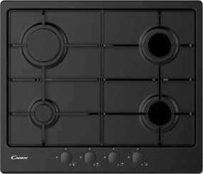 Idea CHW6BRBB Piano Cottura da Incasso Gas 4 Fornelli Nero - Candy