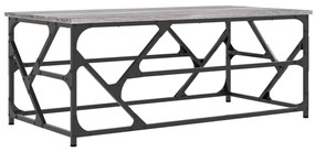 Tavolino da salotto grigio sonoma 100x50x40cm legno multistrato