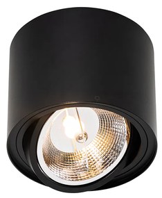 Faretto da soffitto smart nero orientabile con Wifi GU10 111mm - Rondoo Up