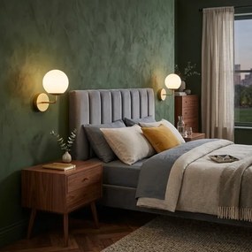 Brilagi - Lampada da parete MALIVA 1xE14/15W/230V dorata/bianca