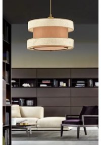 Lampadario a cavo HALO 1xE27/60W/230V marrone/crema