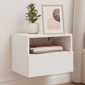 Mobili Tv A Parete 2pz Bianchi 40x30x30 Cm İn Legno Multistrato /