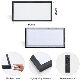 Brilagi - Lampada LED dimmerabile FRAME SMART LED/30W/230V nero IP44 + telecomando