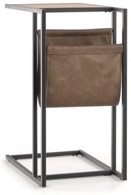 Tavolino COMPACT 65x47 cm nero/marrone