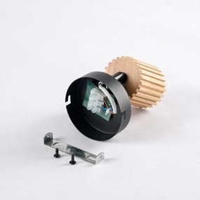 Brilagi - Faretto da parete MODERN WOOD 1xGU10/8W/230V legno di caucciù/nero