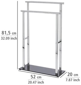 WENKO 22089100 – Appendiabiti LAVA 52 x 81,5 cm acciaio inox/argento/nero