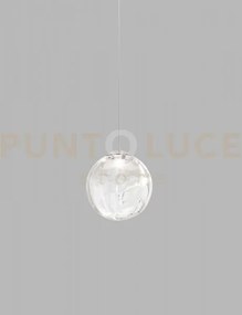 Puppet sospensione 28l cristallo trasparente cromo lucido l22cc led...