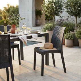 ALMA - sedia da giardino impilabile in wicker stampato