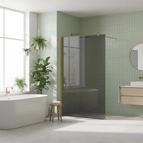 Parete doccia Rea Flexi Grey / Gold 100