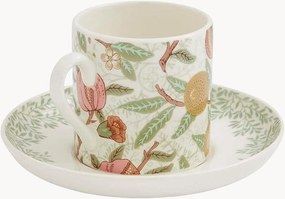 Set di 4 tazzine e piattini in gres Morris & Co.