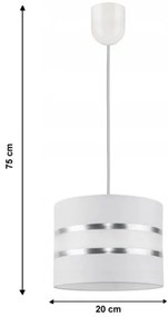 Lampadario a sospensione con filo CORAL S 1xE27/60W/230V bianco