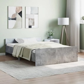 Giroletto Con Testiera E Pediera Grigio Cemento 120x190 Cm /
