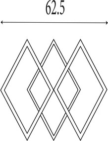 Searchlight 83510GO - Plafoniera dimmerabile a LED FENCE LED/25W/230V