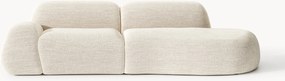 Chaise longue componibile 3 posti in bouclé Wolke