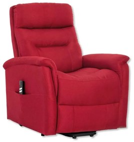 Poltrona Relax 2 Motori SOFT Bordeaux con Funzione Reclinabile e Alzapersona