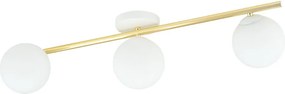 Lampada da soffitto in acciaio SPLENDI 3 Bianco e Oro 3xE14