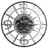 Orologio da Parete DKD Home Decor Argentato Nero Ferro (80 x 7 x 80 cm)