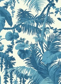 Tapete Pampas von House of Hackney - White/ Cerulean