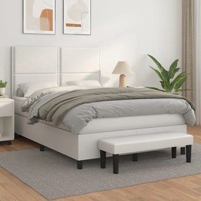Giroletto A Molle Con Materasso Bianco 140x190 Cm İn Similpelle /