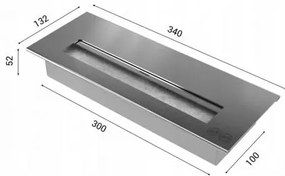 BIO camino INDIA 8,5x49 cm 2,5 kW nero