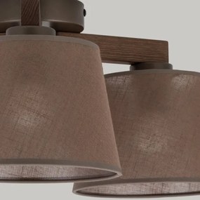 Brilagi - Lampadario a soffitto LATTE 3xE27/15W/230V pino/marrone