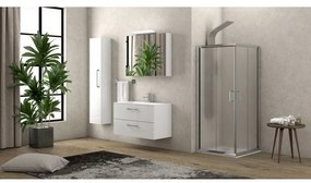 Kamalu - cabina doccia 80x80 altezza 170cm vetro opaco k410
