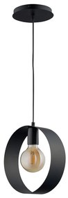 Lampadario su corda HAPPY 1xE27/60W/230V nero