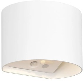 Illuminazione esterna LED con ricarica USB con sensore di movimento da parete (altezza totale 10 cm) Genie – Trio