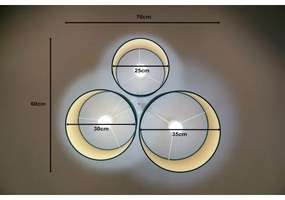 Duolla - Plafoniera ROLLER TRIO 3xE27/60W/230V verde/oro