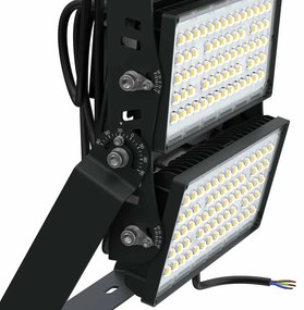 Faro Modulare LED 800W IP66, 167lm/W, No Flickering con driver Philips Colore  Bianco Naturale 4.000K, Scegli l'angolo di illuminazione 30°, Scegli le staffe dei moduli Orientabili