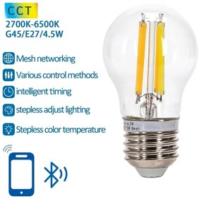 Lampadina LED FILAMENT G45 E27/4,5W/230V 2700-6500K - Aigostar