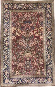 Kerman Tappeto 210 x 140 Rosso (Iran) Annodato A Mano