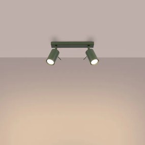 Sollux SL.1501 - Faretto RING 2xGU10/10W/230V verde