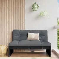 Divano Centrale Giardino Nero 120x80cm Legno Massello Pinocod mxl 109216