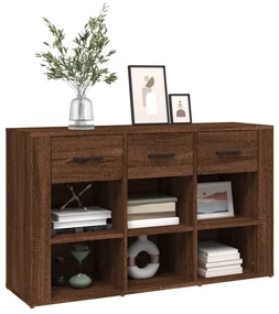 Credenza rovere marrone 100x30x59,5 cm in legno multistrato