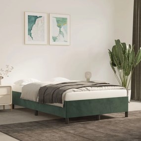 Giroletto Senza Materasso Verde Scuro 120x200 Cm İn Velluto /