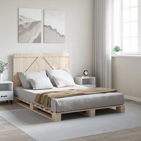 Giroletto con testiera 160x200 cm in legno massello di pino