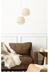 Lampadario a sospensione con cavo BOHO 2xE27/60W/230V crema/iuta