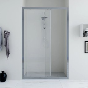 Porta doccia scorrevole 130 cm trasparente Faggio