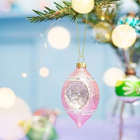 Decorazioni per albero di natale in set in vetro fatte a mano 4 pz ø 5,5 cm Vintage – Sass &amp; Belle