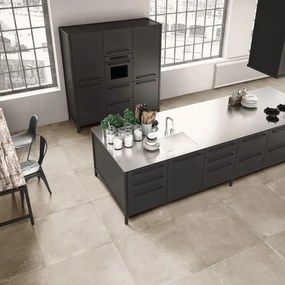 Piastrella da pavimento e rivestimento interno 81 x 81 cm Sp. 9.5 mm rettificato Station in gres porcellanato opaco beige traffico intenso (pei 4/5) R10 1.97 mq