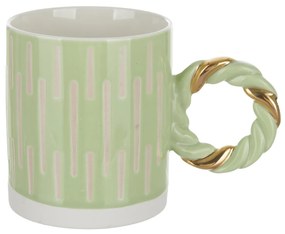 Tazza mug verde 350 ml New Bone China