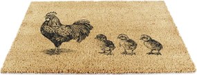 Zerbino in fibre di cocco 40x60 cm Chickens and Chicks – Artsy Doormats